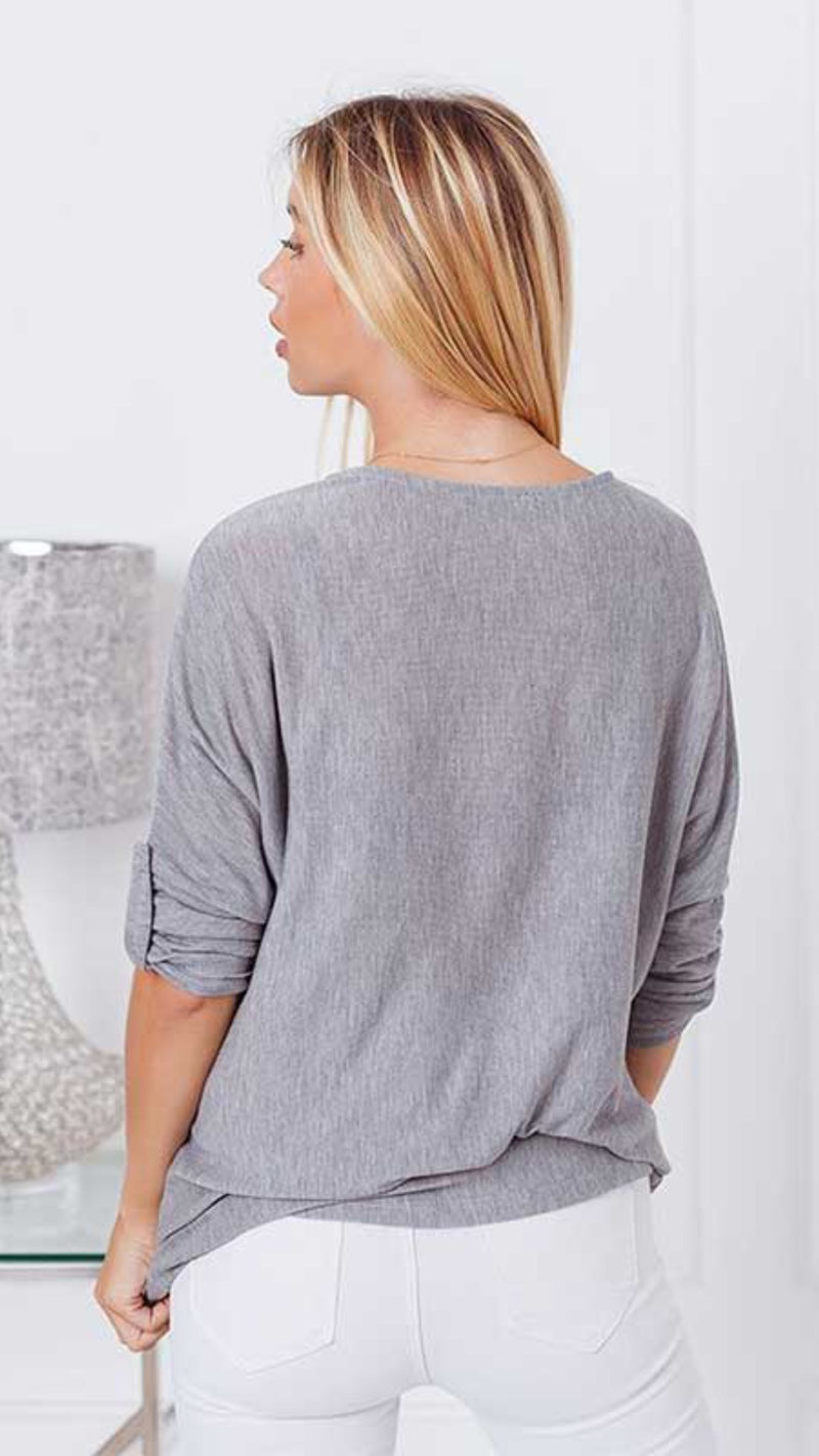 Fine sweater light grey